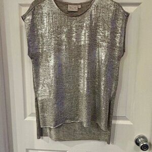 Dantelle (Nordstrom) Shimmering Silver Muscle Tee